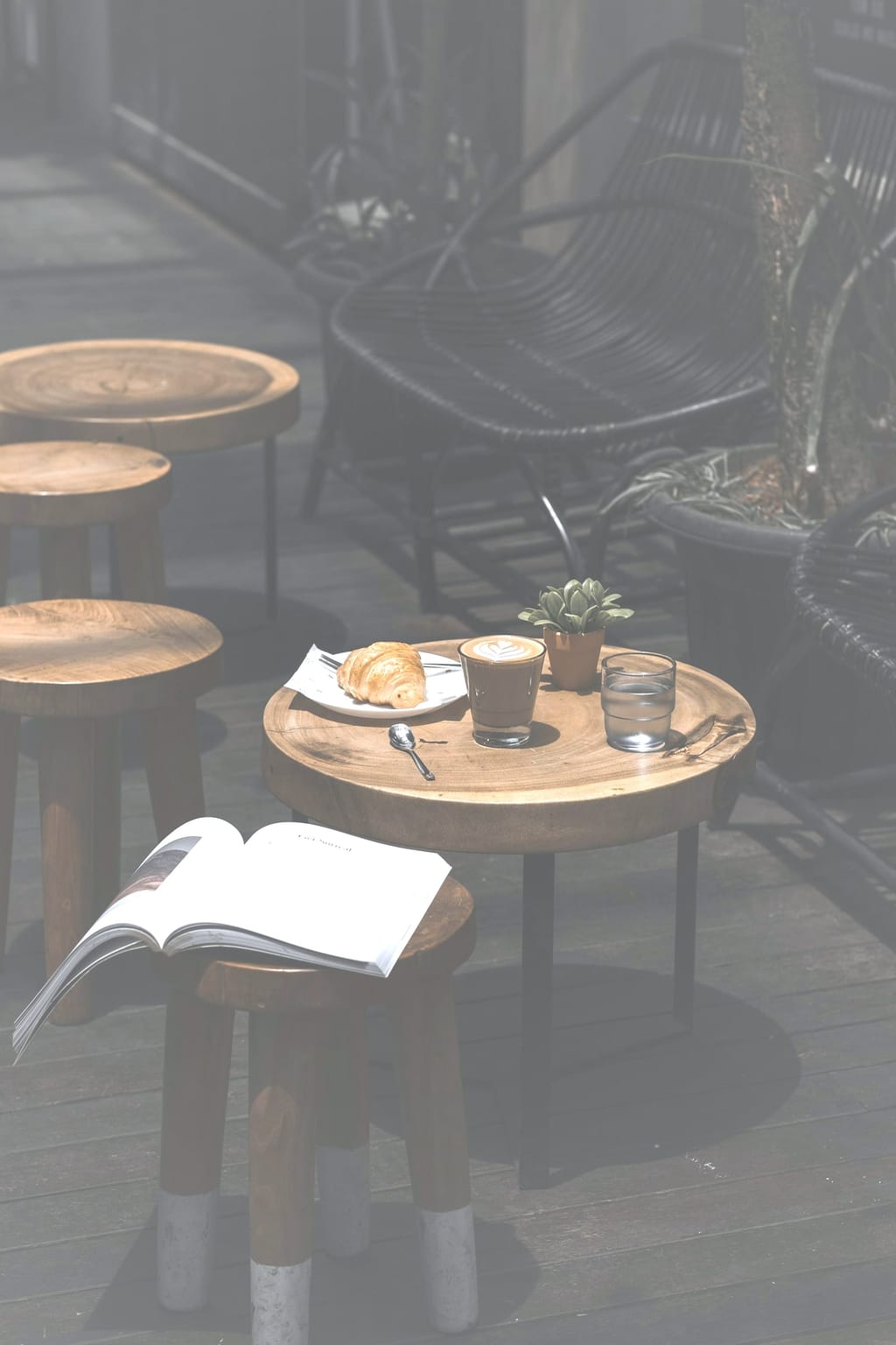 Background image: lattes & language